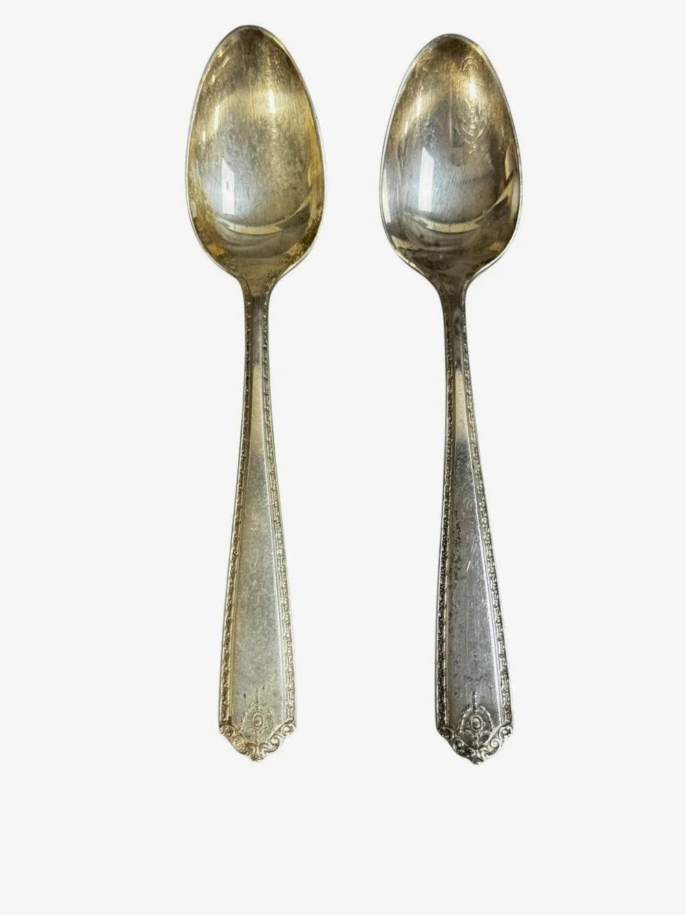 Qty 2 - Vintage 1940s Sterling Silver Lady Hilton By Westmorland Short Spoons